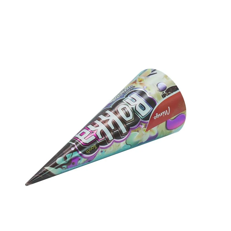 Custom Printed Disposable Ice Cream Aluminum Foil Paper Cone Sleeve