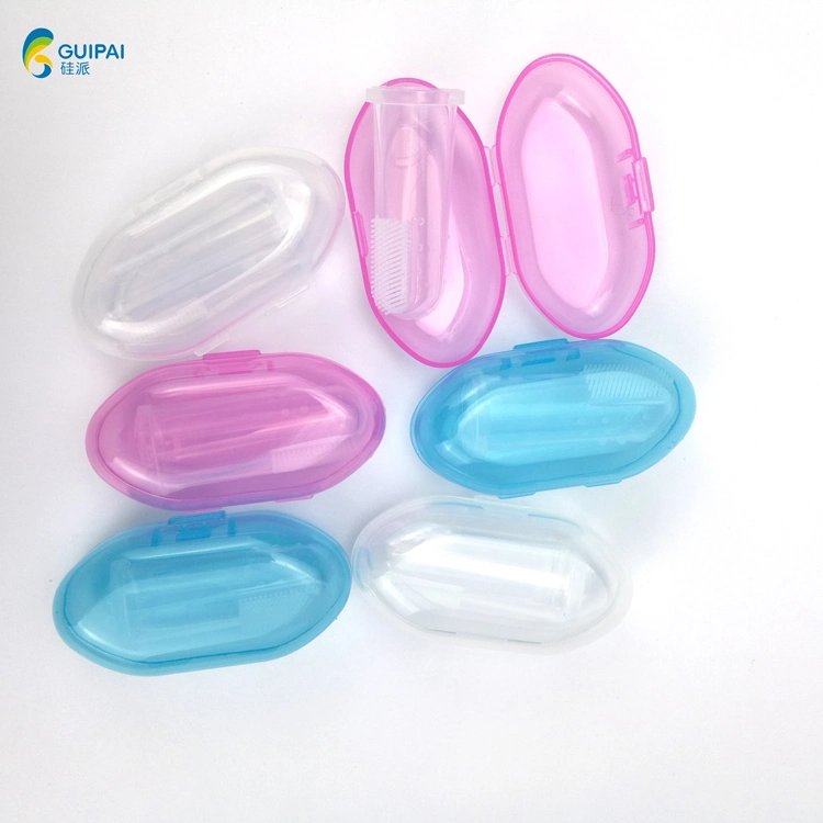 فرشاة أسنان ناعمة Silicone ذات غطاء أصابع للأطفال فرشاة أسنان نفضية تخصيص فرشاة أسنان تدريب الرضع من السيليكون بدرجة غذائية