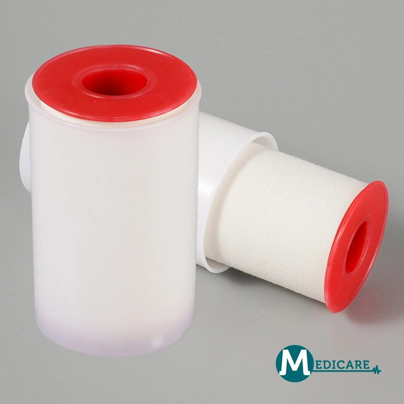 Plastic Spool Tin Cover Medical White Color Custom Zinc Oxide Adhesive