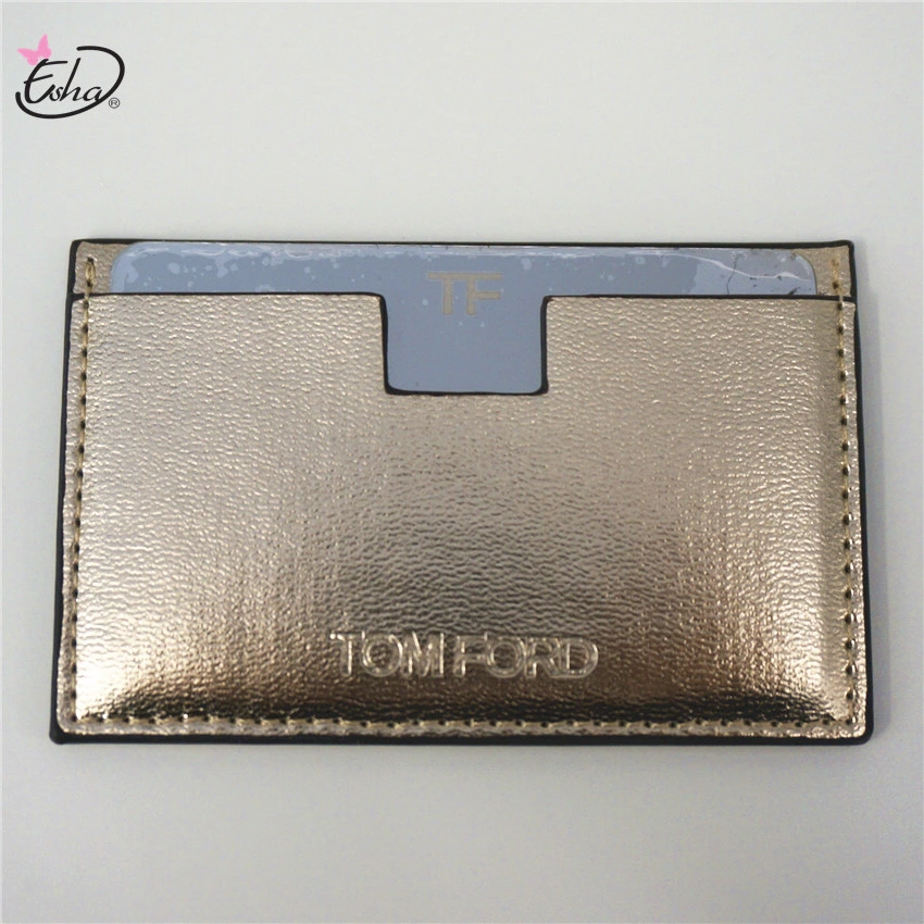 Custom Laser Logo Type and PU Case Stainless Steel Pocket Mirror