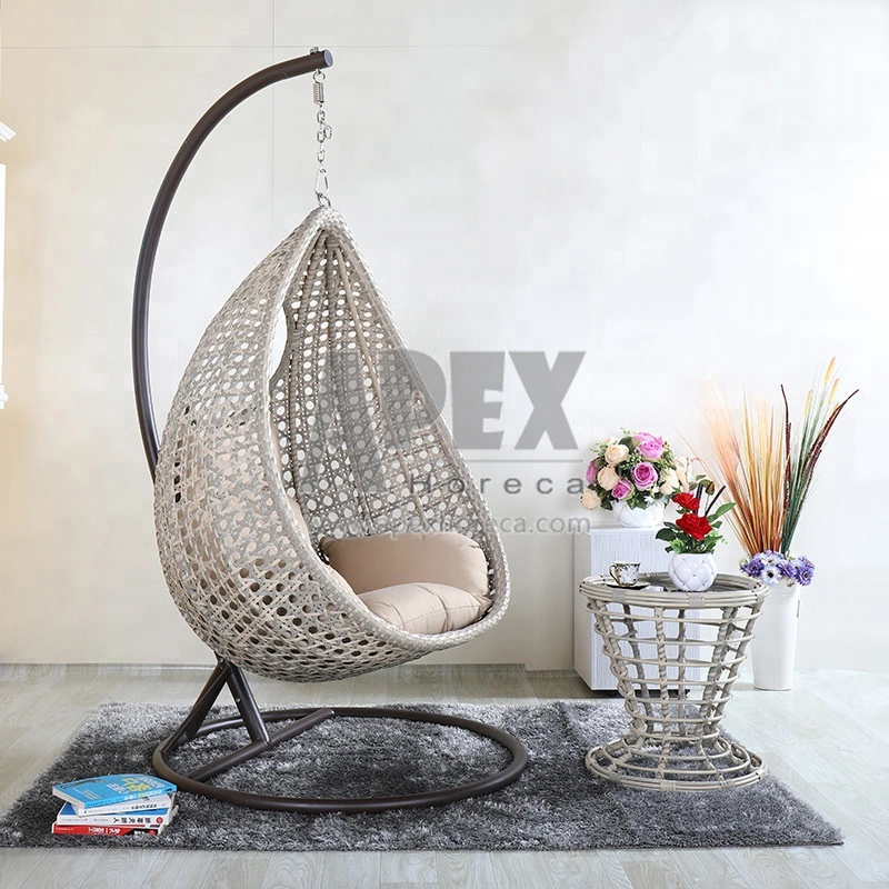 Outdoor Patio Hammock Chair Double Rattan Hanging Egg Shaped Swing Chair