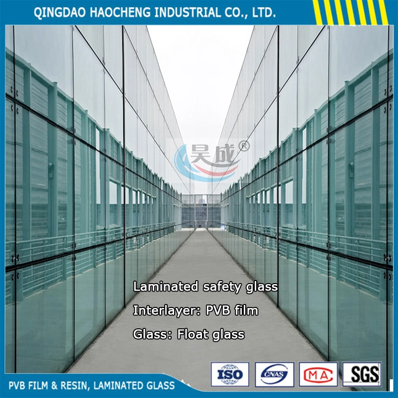 6.38mm Clear Laminated Glass Panel with PVB Film