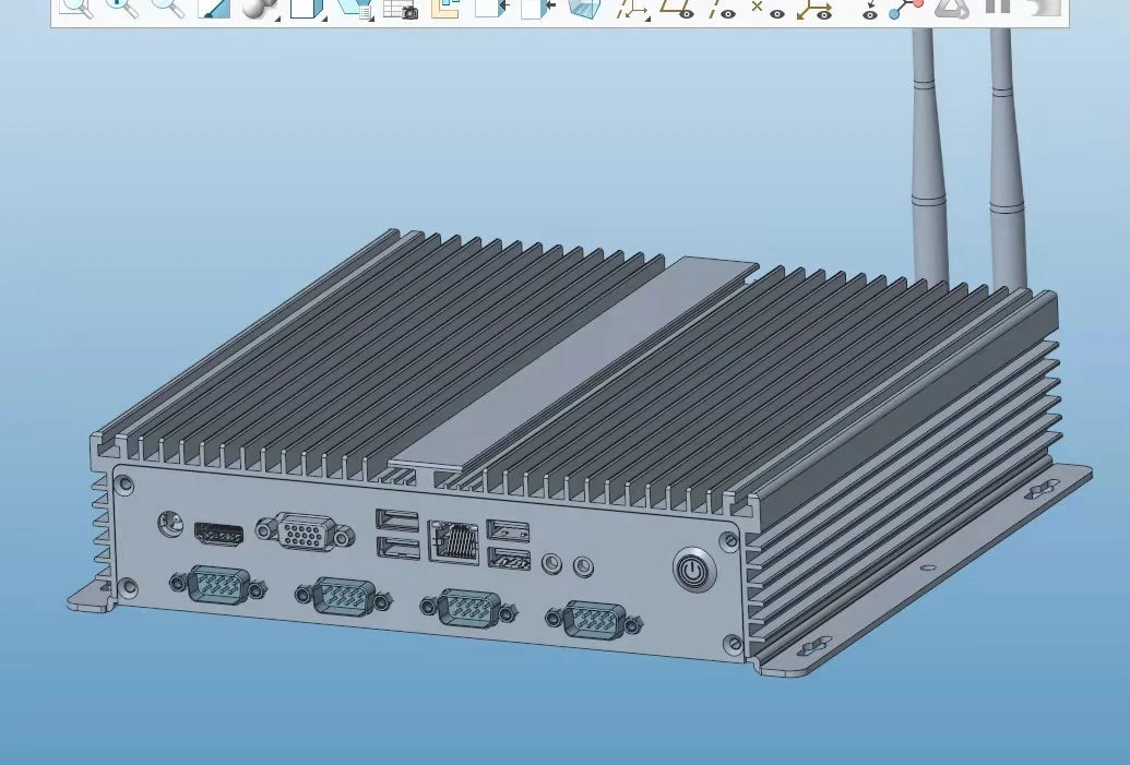 El procesador Intel Celeron J1900 J4125 2 LAN 6 Com Embedded Fanless computadora industrial compatible con Linux