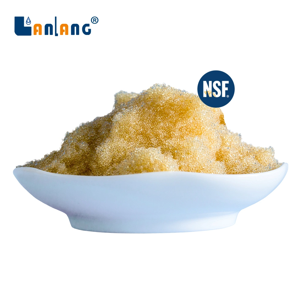 Lanlang Basic Customization Food Grade NSF Water Treatment Industry Media Ion Exchange Resin