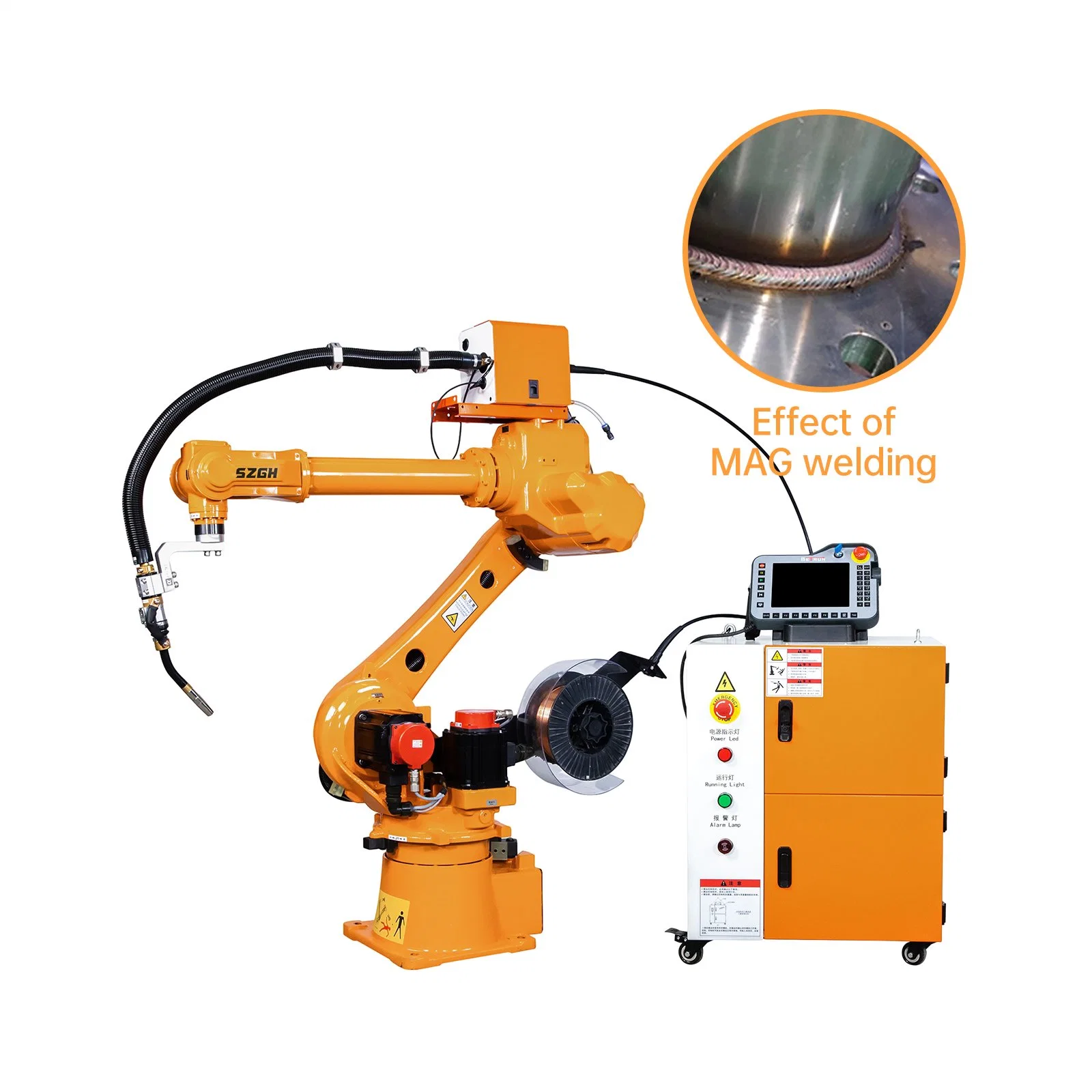 Robô Robot Arm Optical Fiber Laser máquina de soldar Metal Automatic Robot Soldador a laser