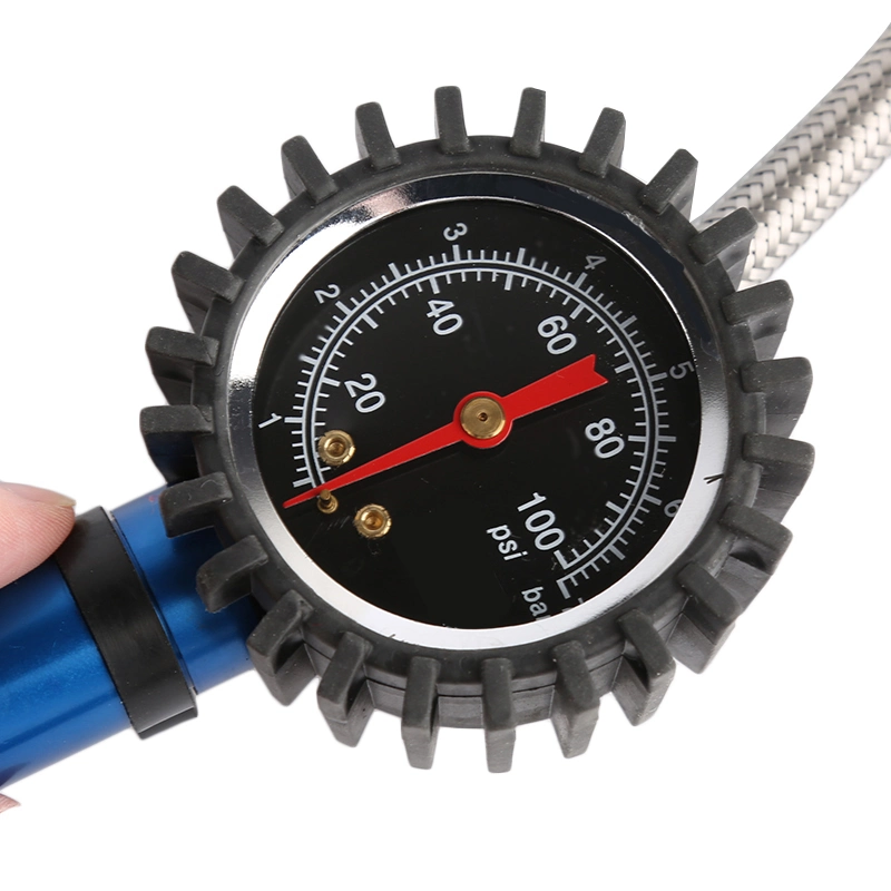 Manómetro de presión de inflado de neumáticos de la bomba del compresor de aire del acoplador de conexión rápida