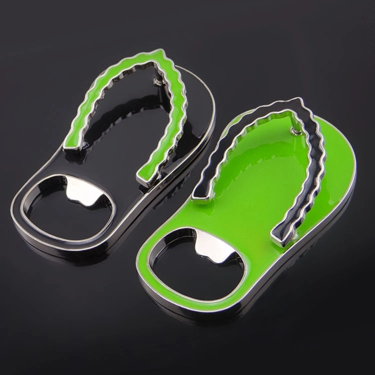 Customized Metal Flip-Flops Keychain Bottle Opener with Soft Enamel