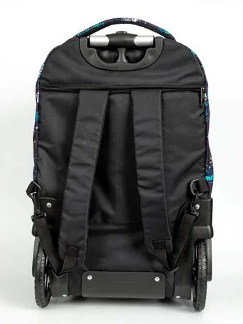 Trolley Travel Outdoor Waterproof Backpack Bag with Customized Overall Printing Wheeled Luggage Roller Bag