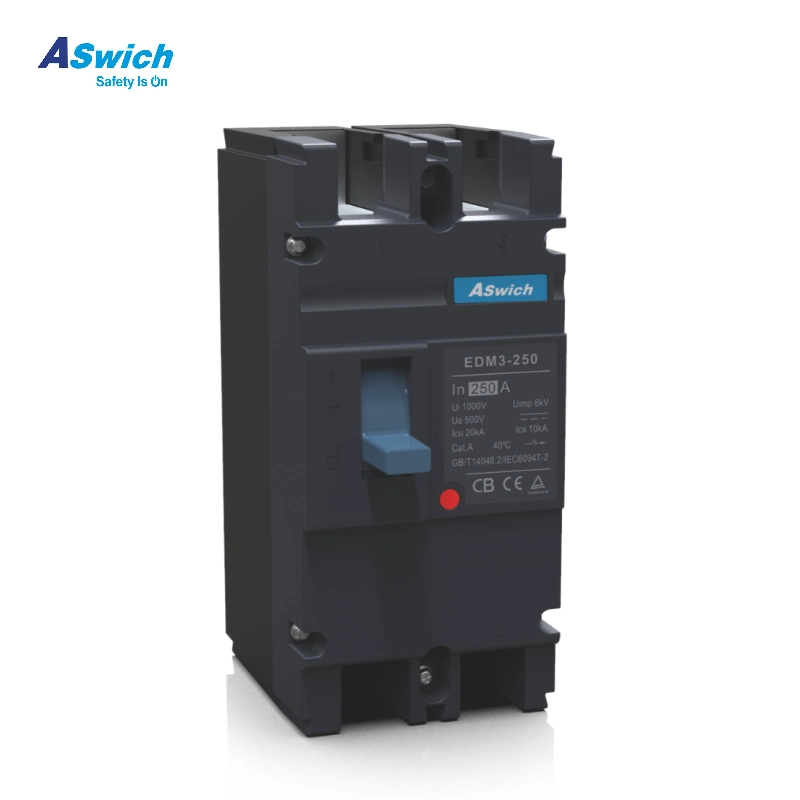 DC 160A 250A 4p Breaking Capacity Adjustable Switch DC MCCB Solar System Moulded Case Circuit Breaker