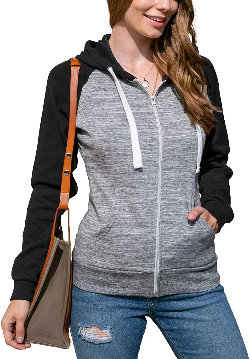 Casaco de hoodie com fecho fino e leve Hot Sale para mulher Suporte de fornecedor de fábrica OEM &amp; ODM Design