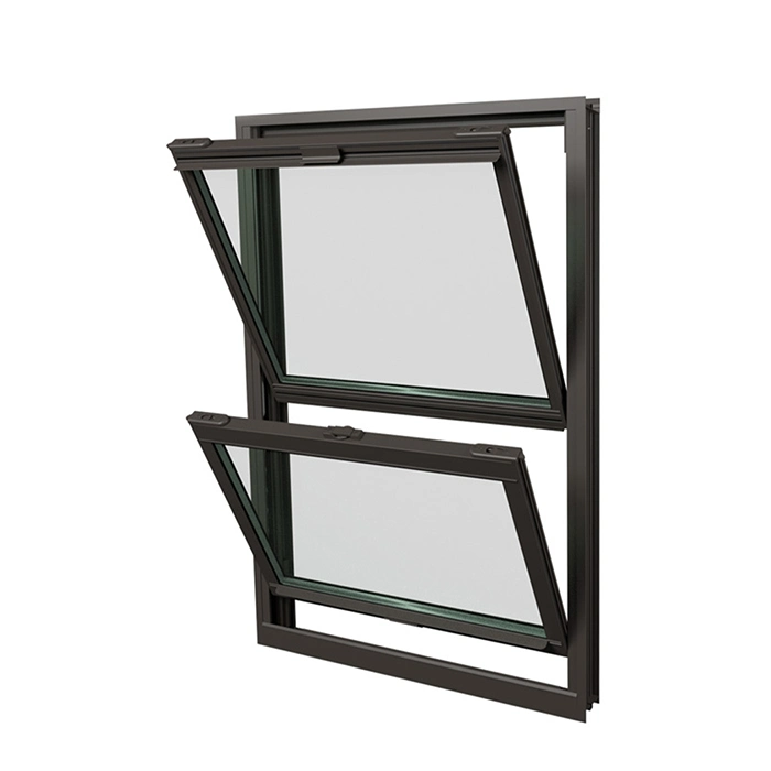 Energy Efficient Customized Black Windows Double Glazed Aluminium Window Favorable Price