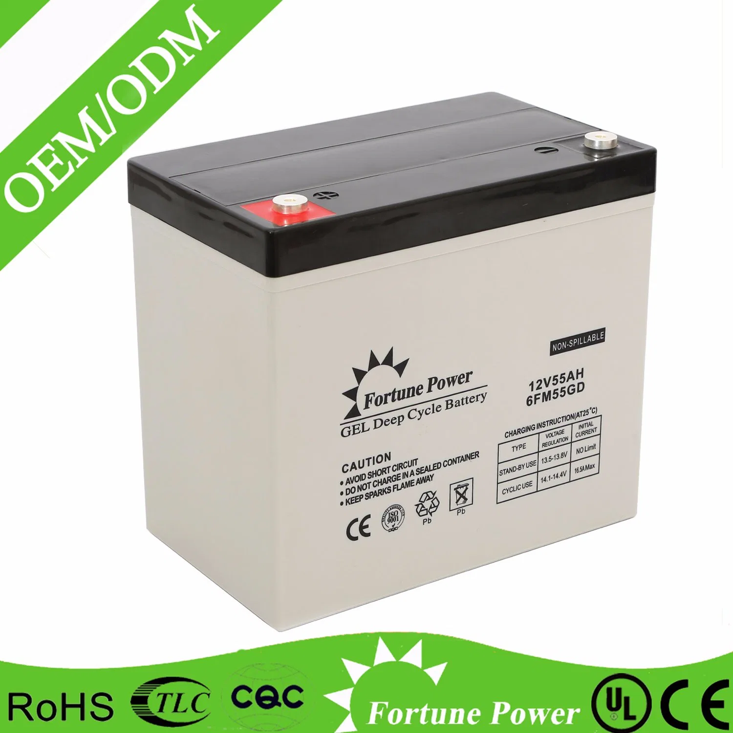 Solar Battery 12V55ah AGM Storage High Performance Rechargeable Lead Acid Battery for Electric Bike/Scooter