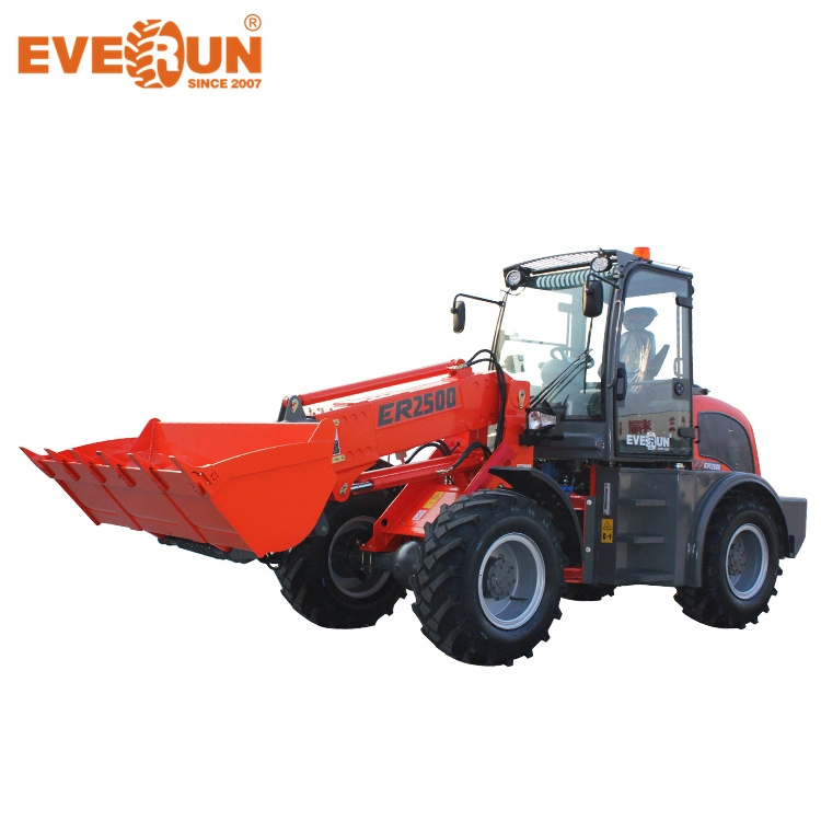 Everun CE Approved Er2500 2.5t Multi-Attachment Agricultural Equipment Chinese Front Telescopic Wheel Handler/Loader