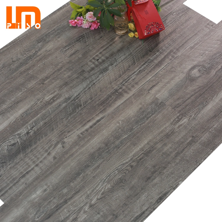 High quality/High cost performance  Indoor 4mm 4.5mm 5mm Gray Grey Color Waterproof Virgin Wood Design Vinyl Plank PVC Laminated Flooring Tiles/ Spc Rvp Click Flooring China Supplier