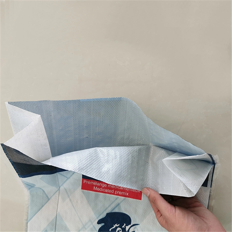 Big Block Bottom Plastic Woven Braided Polypropylene PP Woven Fabric 25 Kg Bags