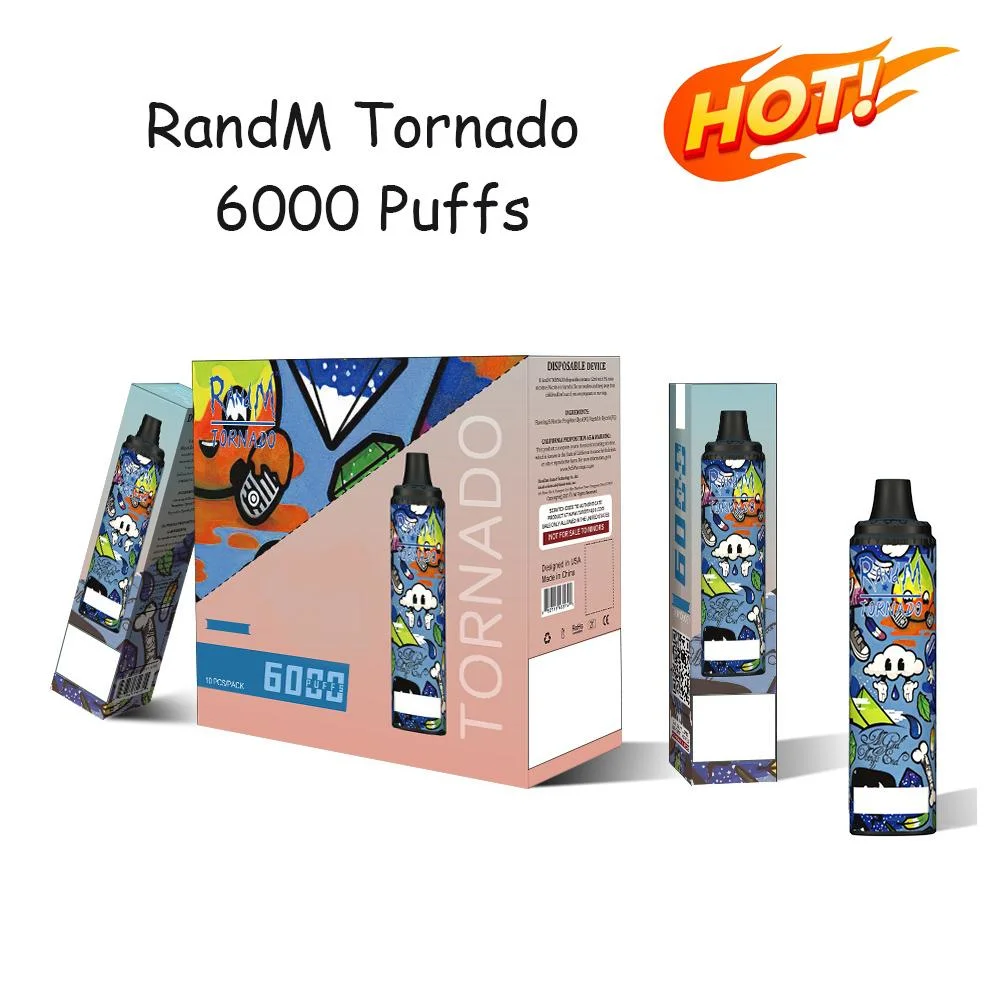 Fumot Original Randm Tornado 6000 E Cigarette Rechargeable RGB LED Disposable/Chargeable Vape