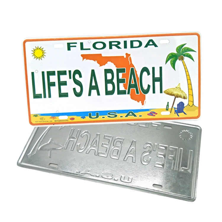 Souvenir Aluminum License Plate Custom Sublimation License Plate for Wall Decor