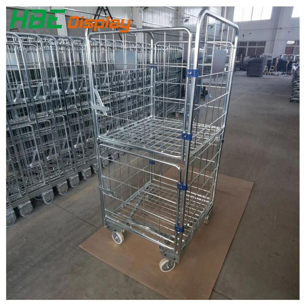 Warehouse Foldable and Nestable Industry Factory Storage Material Transport Pick up Trolley Roll Container