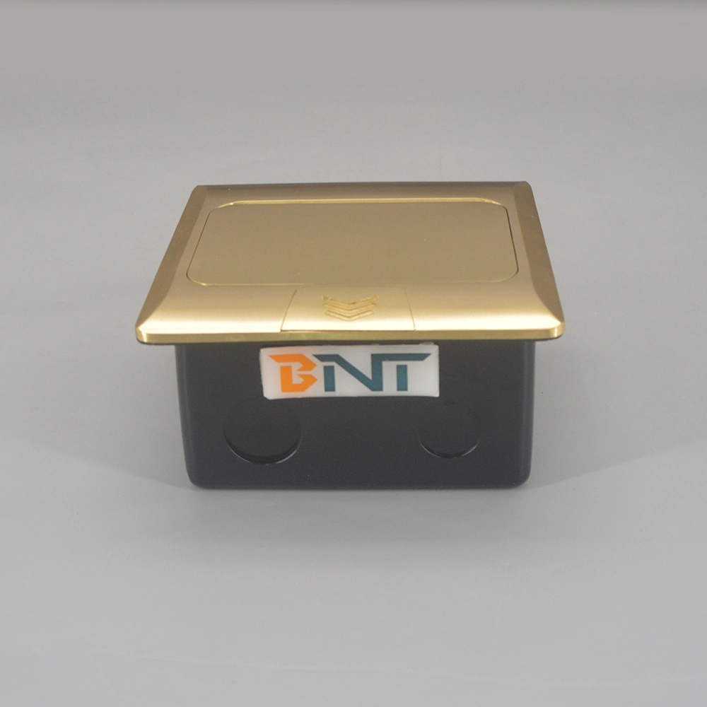 Copper Alloy Material Tabletop Socket Dual EU Power Floor Pop up Socket Box with Terminal &Bottom Case