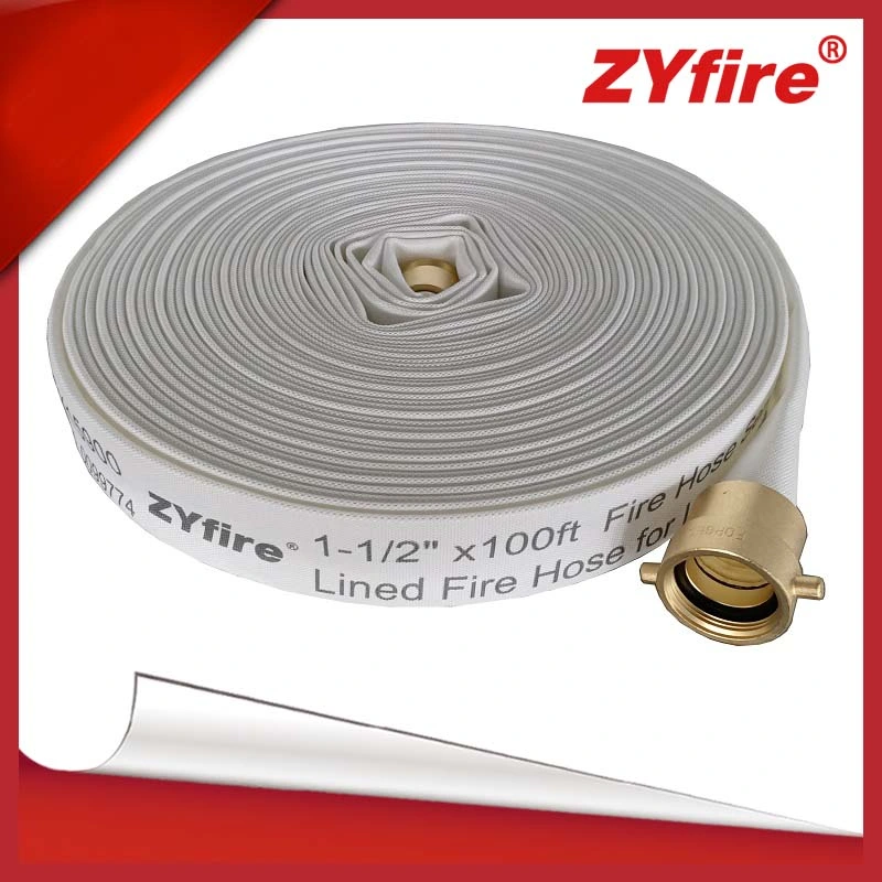 Custom High quality/High cost performance 150mm EPDM Lining Fire Hose with Brass Aluminum America Threaded Coupling