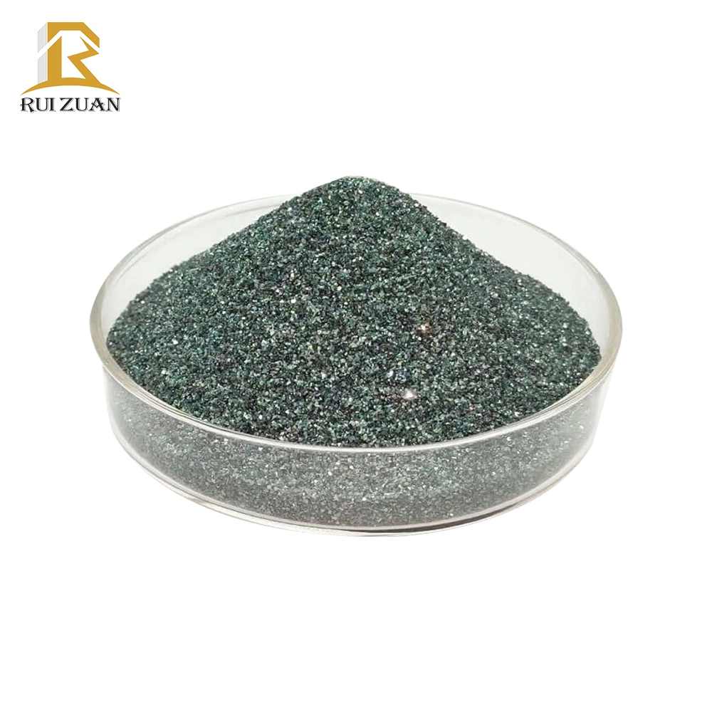 Poudre abrasive de carbure de silicium vert, Carborundum vert abrasif pour le meulage, le polissage et le sablage.