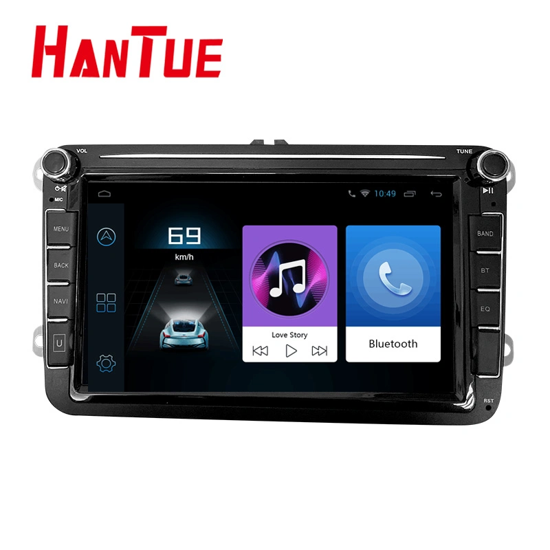 VW Android 2 DIN 1GB/2GB+16GB/32GB Lecteur vidéo multimédia MP5 pour voiture GPS Autoradio Auto Radio Stéréo Audio de voiture de 8 pouces.