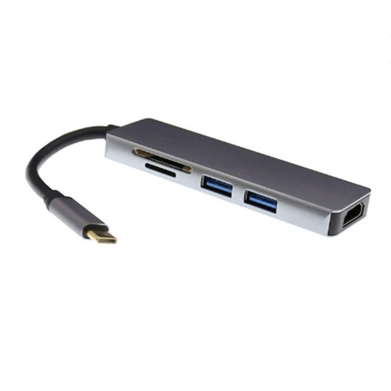 Hub Multi-Port tipo C com leitor de cartões SD HD 3.0USB 5in1