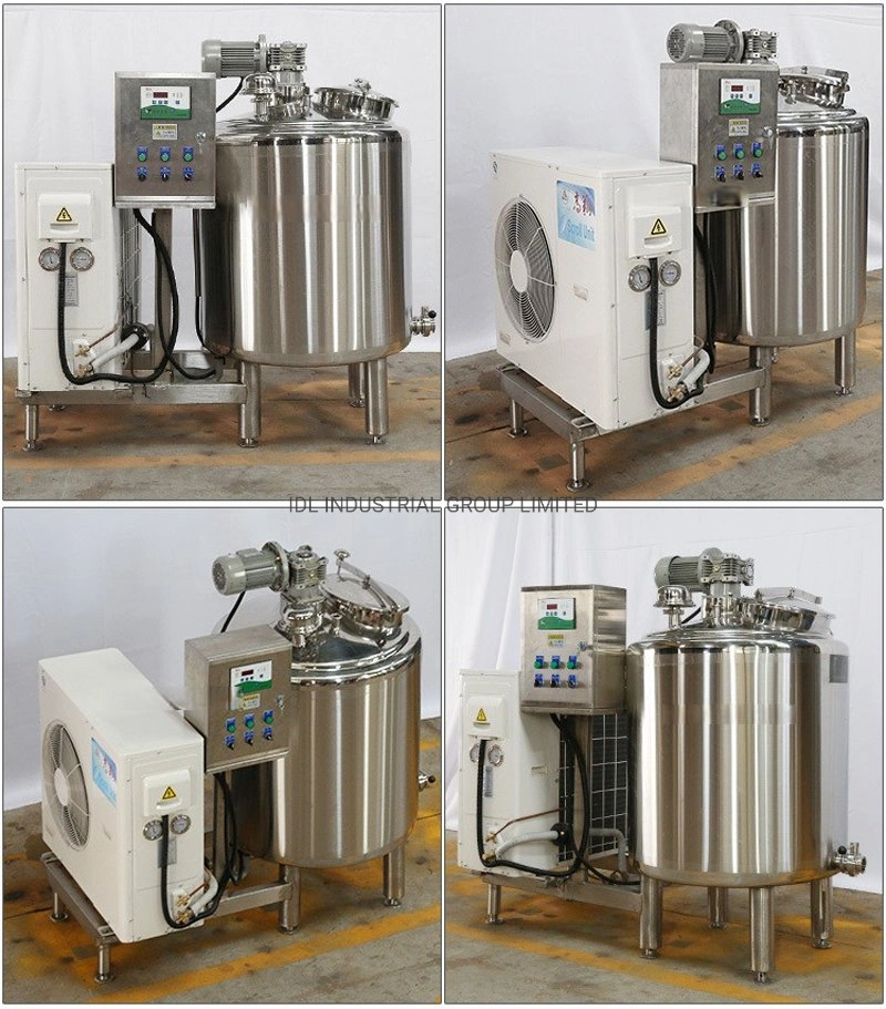 Different Capacity 100L/200L/500L/1000L Milk Cooling and Mixing Storage Tank