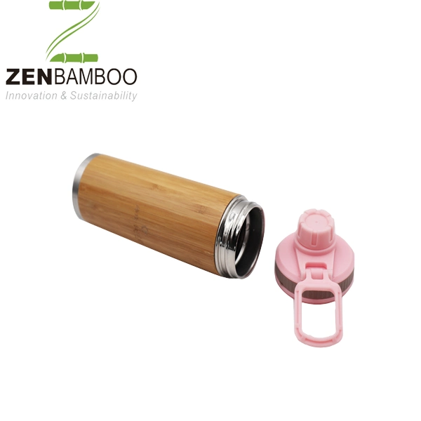 Eco-Friendly Insulated Tea Tumbler Bamboo Thermos Bottle Travel Mug