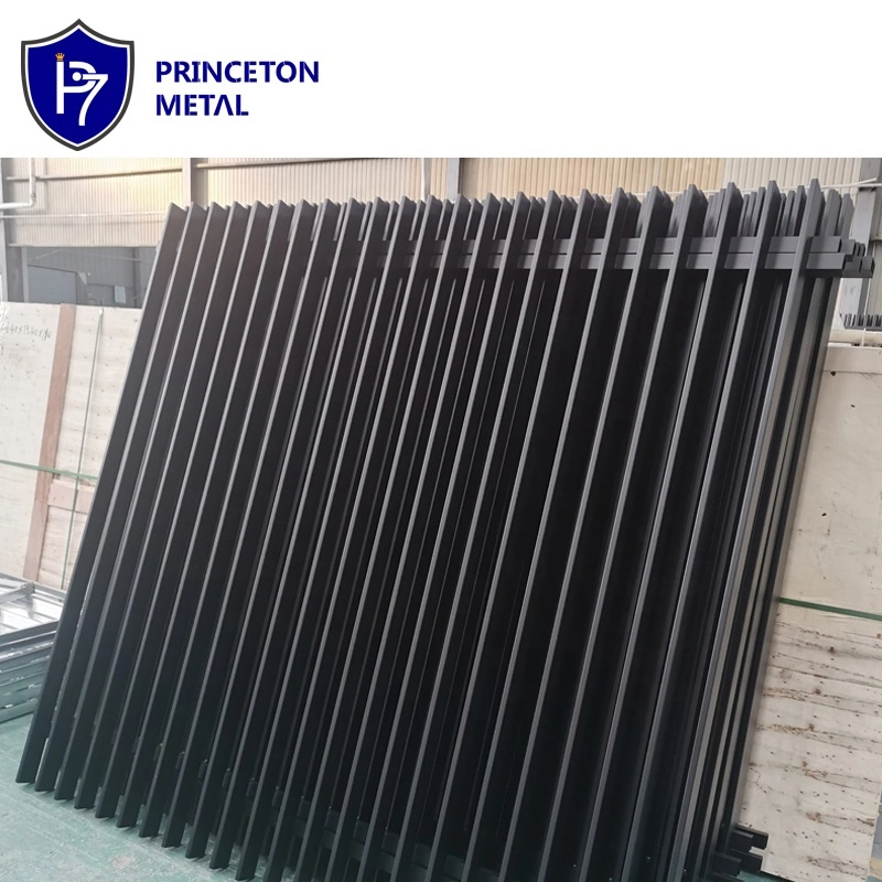 Powder Coated Black Garden Aluminum Mejtal Vetical Blade Slat Fence Panels