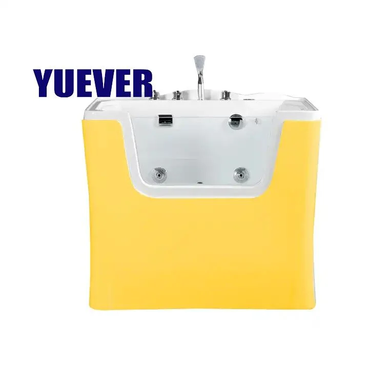 Yuever Medical Cheap Safety Acrylic Sheet Small Size Pet Grooming Bathtub with Ozone SPA