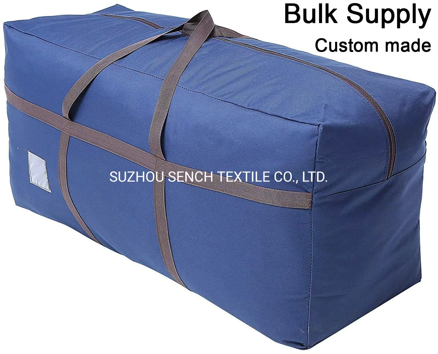 Large Blue Duffel Storage Bag, Premium Quality Heavy Duty 600d Polyester Oxford Cloth with Handles and Reinforced Seams