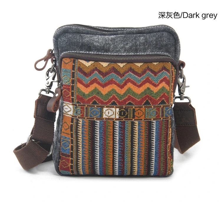 Sling Belt Jacquard Canvas Girl and Boy Factory Bag (RS-862-1)