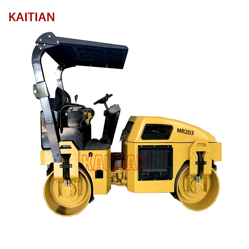 China Mini Diesel Compactor Machine Vibratory Road Roller with Diameter Smooth Drum Use for Asphalt