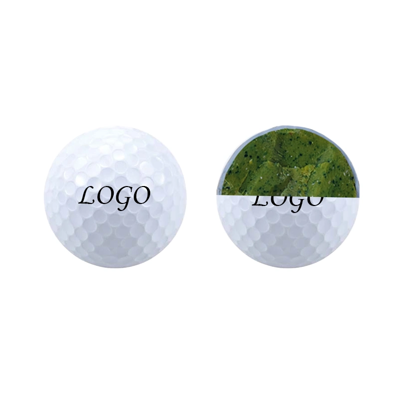 Nuevo Torneo de Golf de la luz de la bola de uretano de 2 capas Golfballs colorido diseño de logotipo