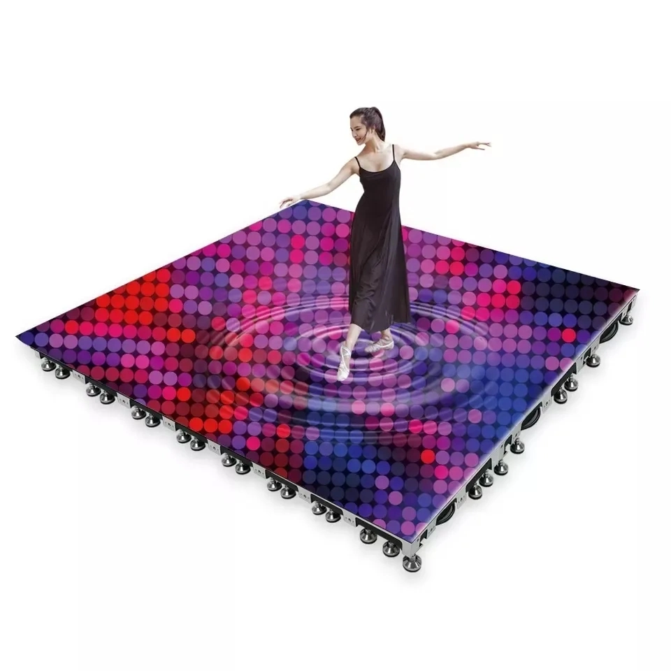 Écran interactif de scène vidéo P3.91 mur de carrelage numérique sol de danse Affichage LED