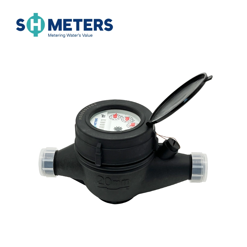 DN15~DN50 Plastic Body Multi Jet Dry Dial Rotary Cold Water Meter for Residence