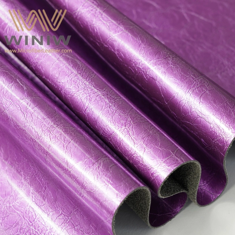 Artificial Material Purple Vinyl Fabric Microfiber Artificial Leather for Background Wall Decoration