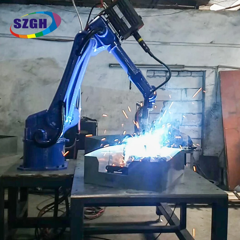 Robot de soldadura TIG de arco de seguimiento láser de alta precisión con Muñeca hueca para acero de aluminio u otras soluciones de automatización de metales