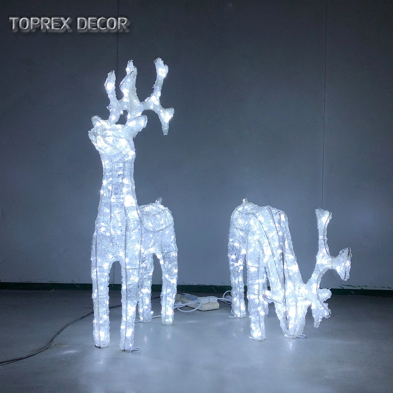 Toprex decoración resistente a la intemperie Figura acrílica esculturas 3D Noche LED Caja ANIME animales de la luz de Navidad