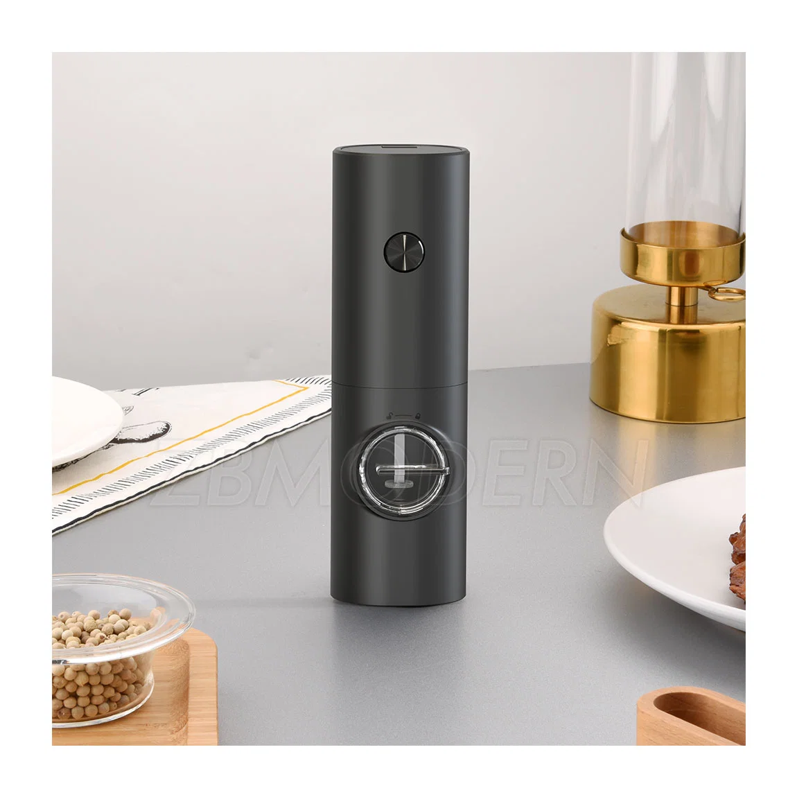 Wholesale/Supplier Amazon Hot Sale Stainless Steel Black Electric Gravity Electric Salt and Pepper Grinder Set