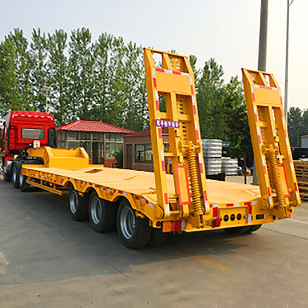 2 3 Achsen Niederlader Hochleistungs-Anhänger Lkw Lowboy Tieflader Bagger Anhänger Lowbed Schwanenhals Dolly Drop Deck Semi Trailer