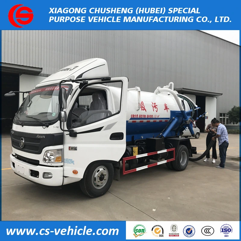 Small Vacuum Fecal Suction Truck 5000L Sewage Suction Truck