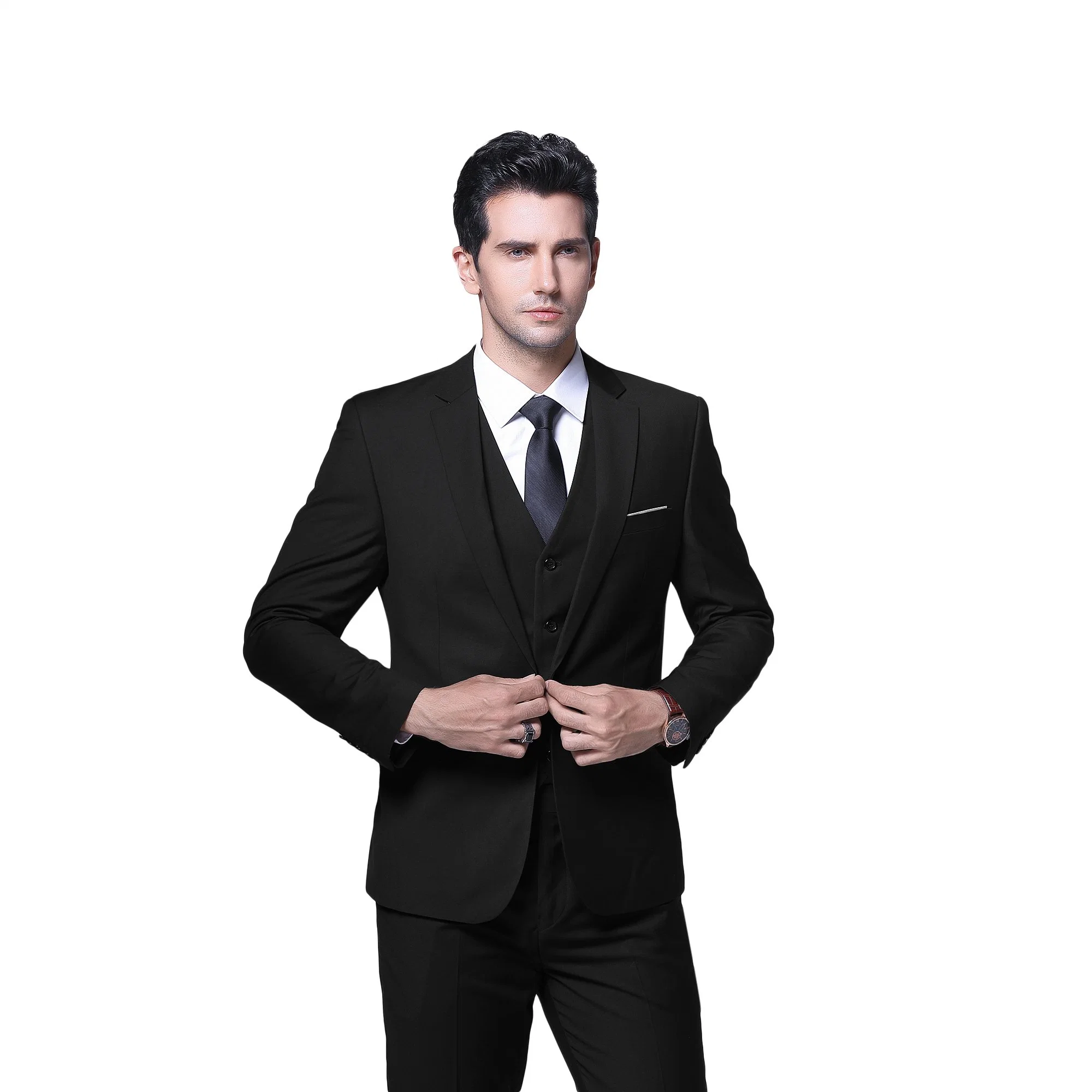 Herren Anzug Slim Fit 3-Teilige Business Hochzeit Abschlussanzug