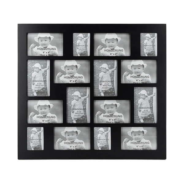 Black Collage Photo Frame with 16 Opening