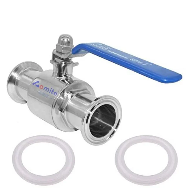 Aomite Sanitary SS304 Beer Brewing Equipment 2-Way Hot Sale Control Ball Valve