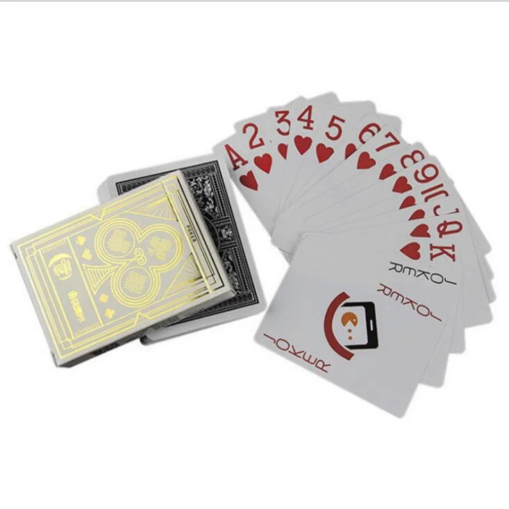 Alta Qualidade placa destacadora impressão preta cartões de póquer Plástico Alemão Ecológico Branco jogando baralho