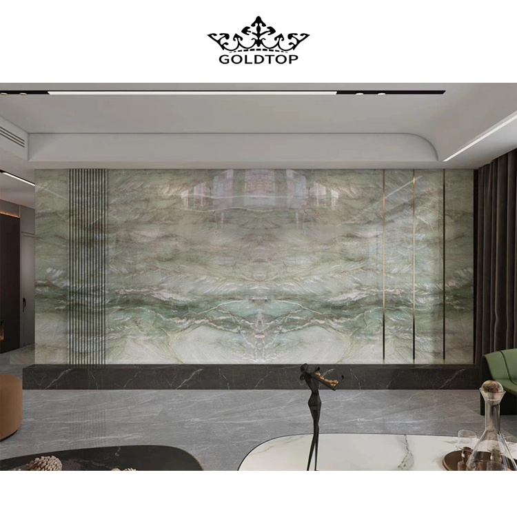 Home Decoration Natural Stone Polished/ Honed Surface Bathroom/Kitchen /Living Room Countertop Gaya Green Marble for Home