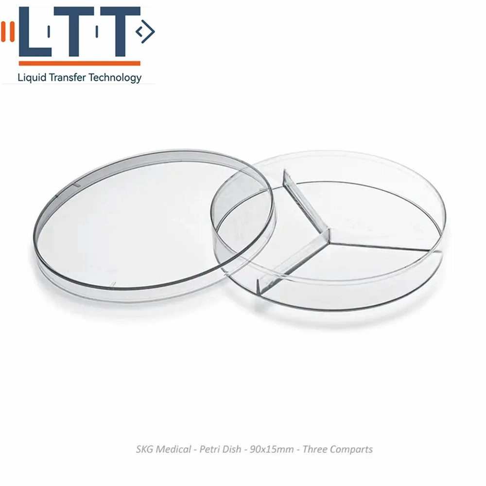 Esterilizadas desechables de 60mm, 90MM, 100mm, 150mm*15mm plato de Petri de plástico de la cultura