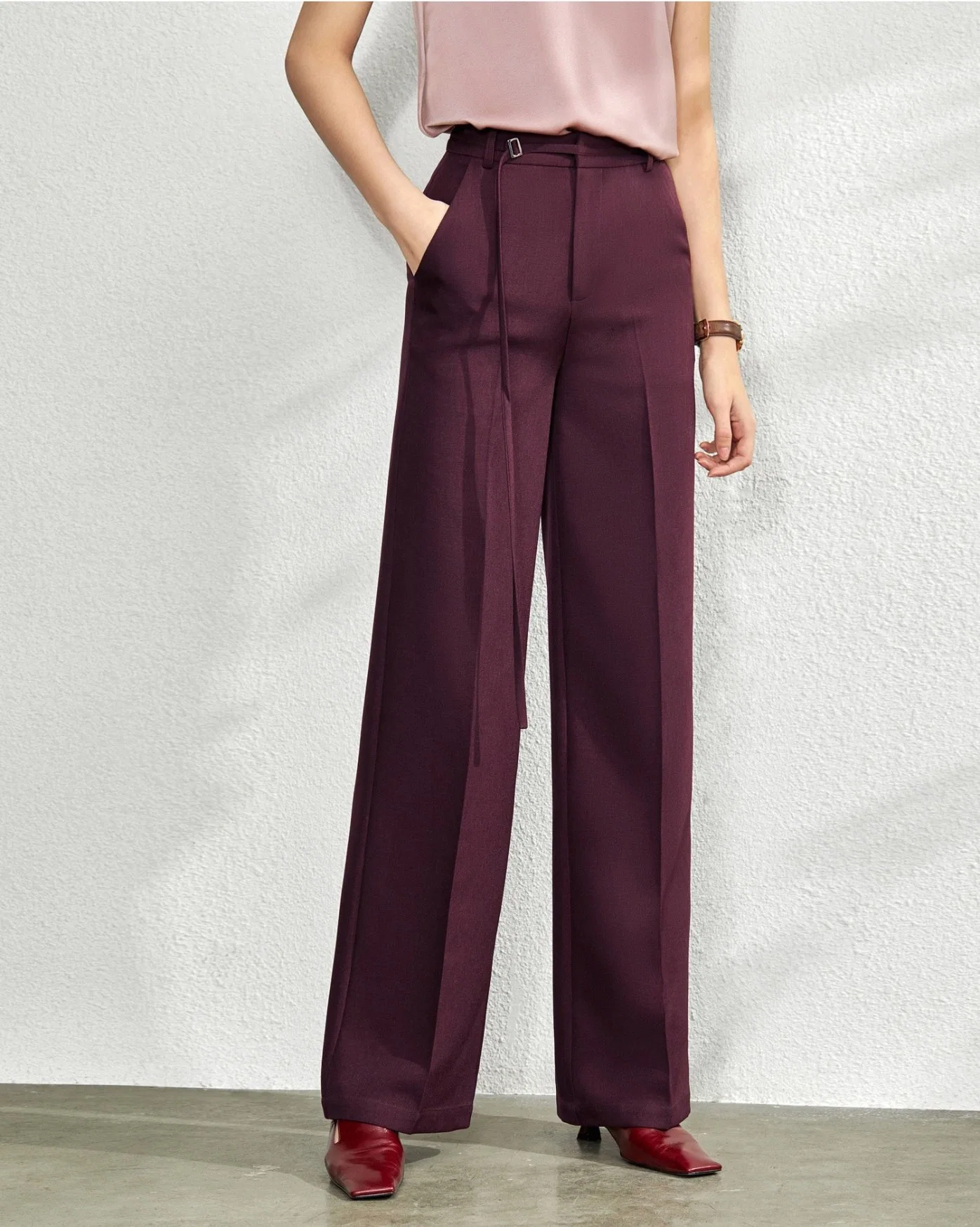 Fashion High quality/High cost performance  Summer High-Waist Slim Wide-Leg Pants for Ladies